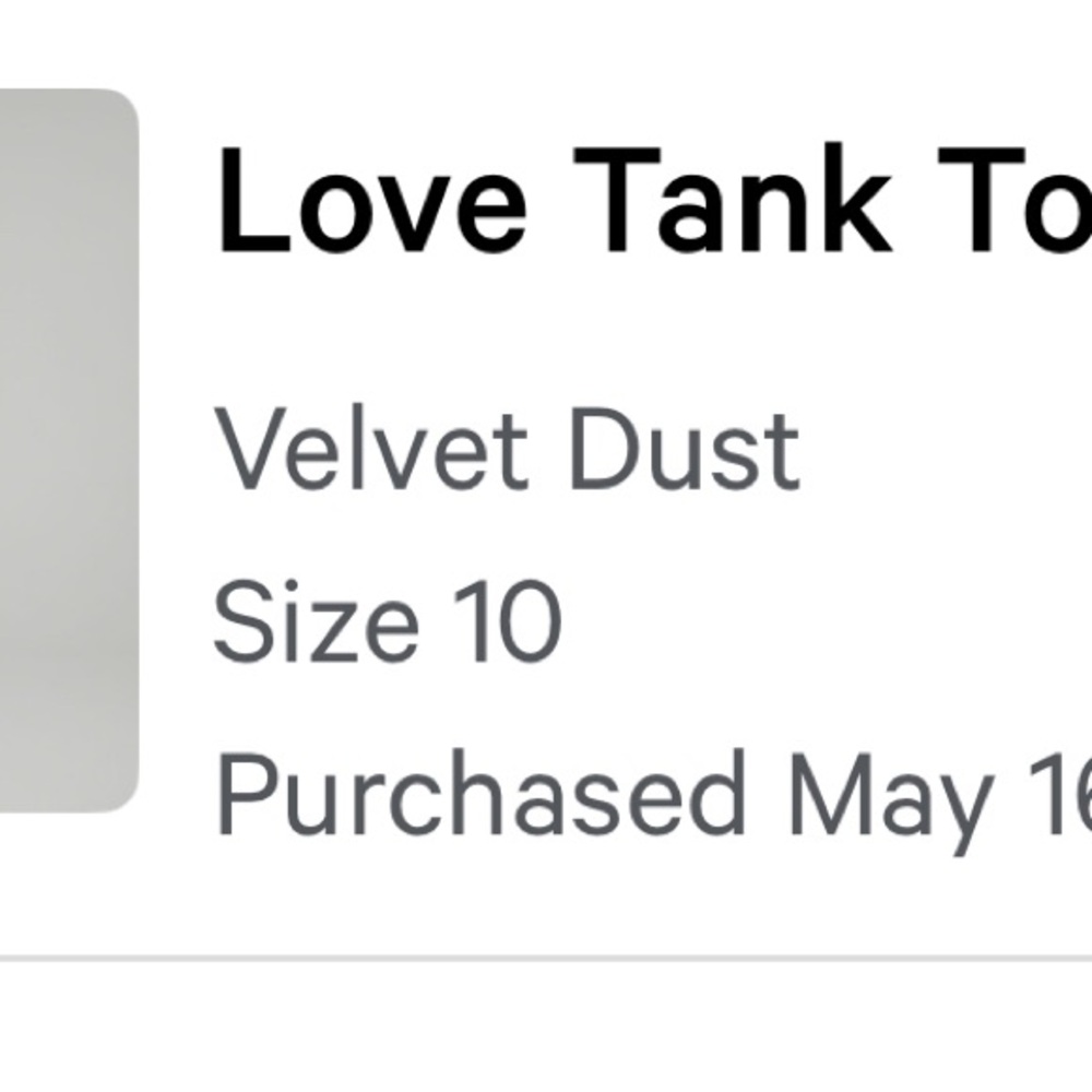 Lululemon love tank size 10